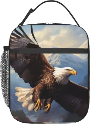 Eagle Lunch Box Gifts for Women Men, Reusable Insulated Lunch Bag for Work, Office, Picnic, Travel