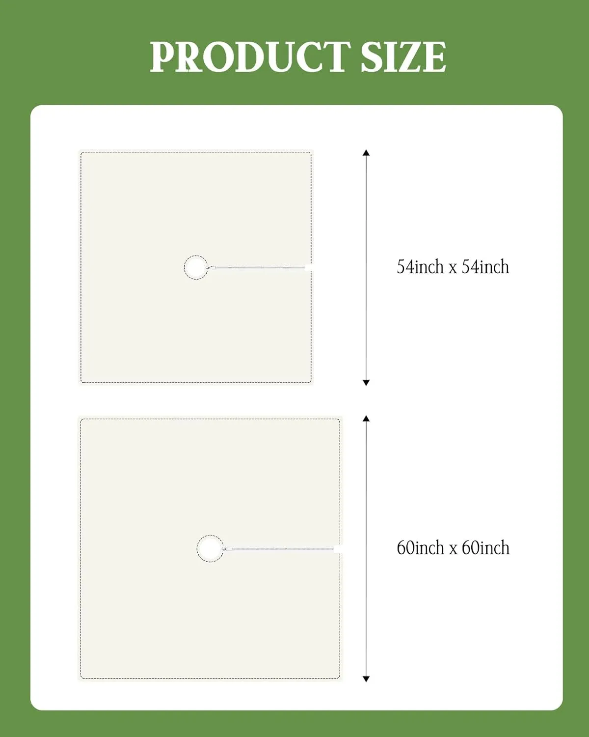 Eagle Outdoor Tablecloths with Umbrella Hole and Zipper, Forest Mountains Range Sky Animal Natural Landscape Waterproof/Stain Resistant Square Table Cloth 60x60 Patio Table Cover for Picnic/Party