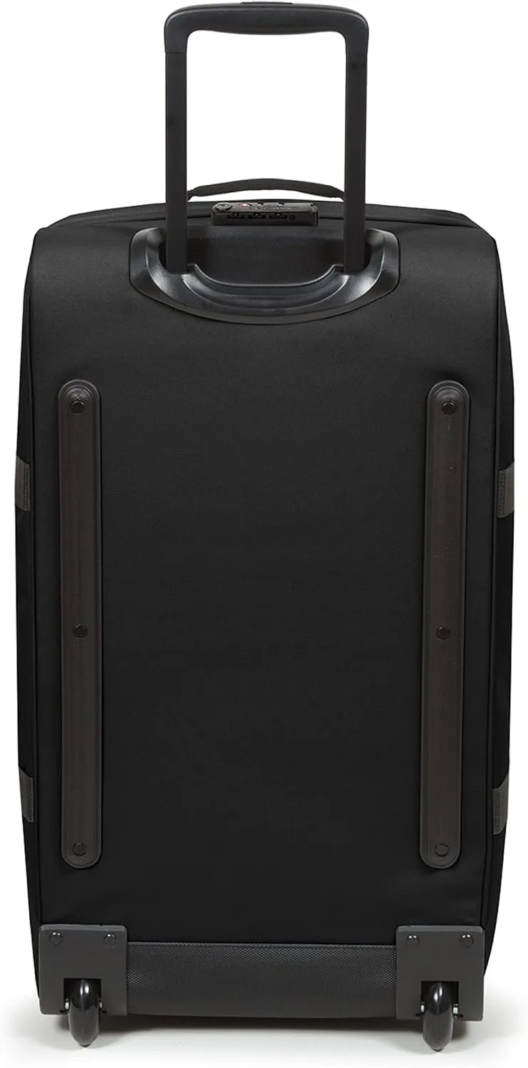 Eastpak Tranverz - Suitcase with Wheels - Rolling Luggage for Travel with TSA Lock, 2 Wheels, 2 Compartments, and Compression Straps - M, Black