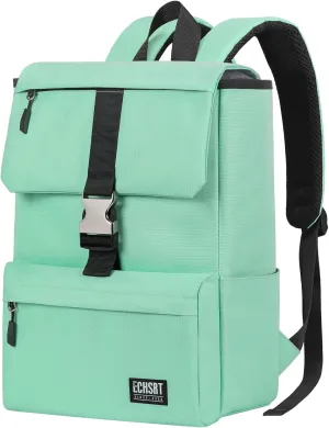 ECHSRT Laptop Backpack Water Resistant Daypack Fits 15.6 Inch Computer, Bookbag Travel Casual Bag, Green