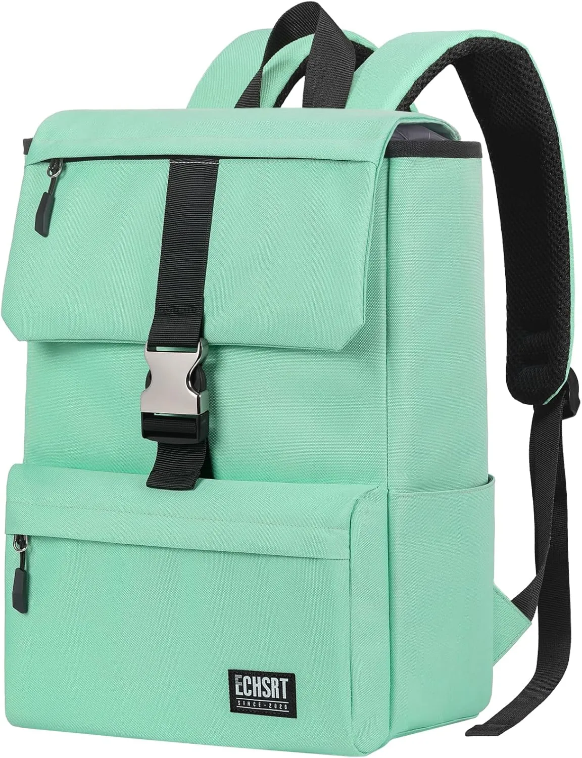 ECHSRT Laptop Backpack Water Resistant Daypack Fits 15.6 Inch Computer, Bookbag Travel Casual Bag, Green