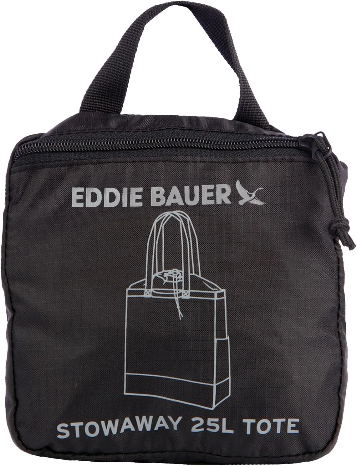 Eddie Bauer Stowaway Packable Tote Bag | Lightweight | Compact | Cinch Closure | Ripstop Nylon | 25l Capacity