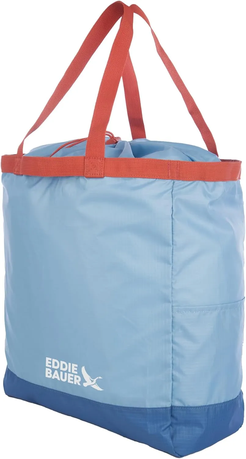 Eddie Bauer Stowaway Packable Tote Bag | Lightweight | Compact | Cinch Closure | Ripstop Nylon | 25l Capacity
