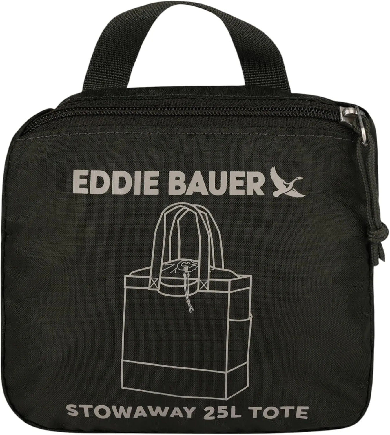 Eddie Bauer Stowaway Packable Tote Bag | Lightweight | Compact | Cinch Closure | Ripstop Nylon | 25l Capacity