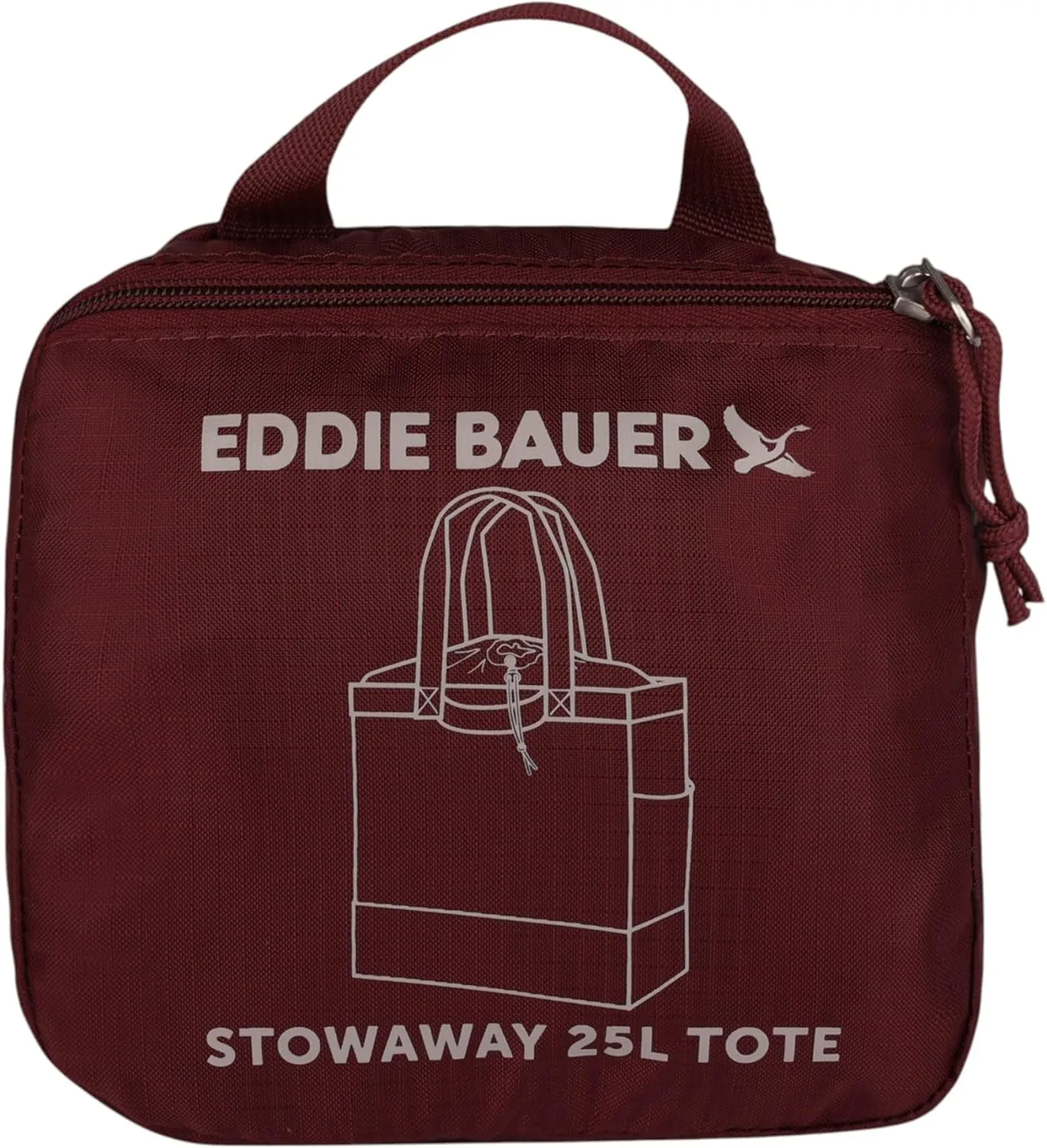 Eddie Bauer Stowaway Packable Tote Bag | Lightweight | Compact | Cinch Closure | Ripstop Nylon | 25l Capacity