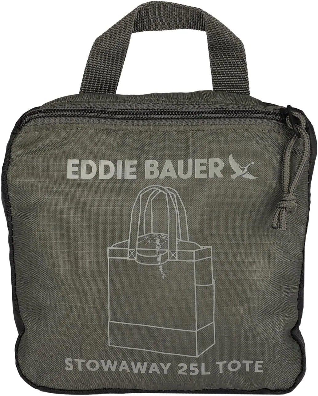 Eddie Bauer Stowaway Packable Tote Bag | Lightweight | Compact | Cinch Closure | Ripstop Nylon | 25l Capacity