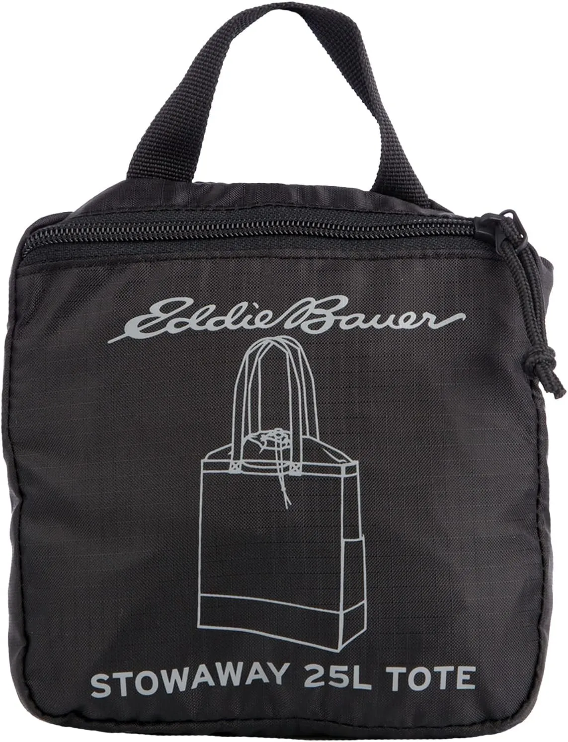 Eddie Bauer Stowaway Packable Tote Bag | Lightweight | Compact | Cinch Closure | Ripstop Nylon | 25l Capacity