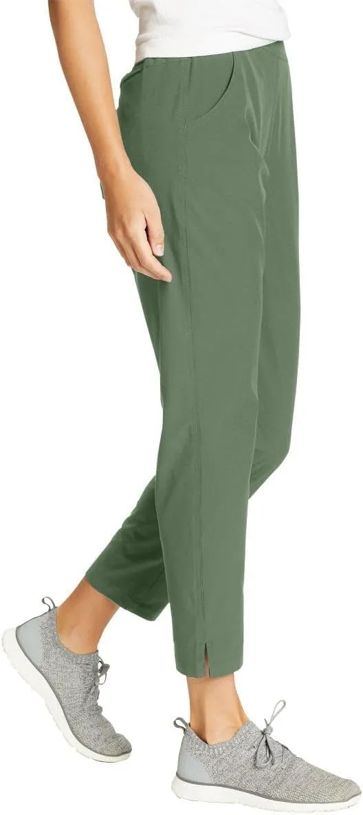 Eddie Bauer Travel Pants Women - Lightweight Elastic Waistband Ankle Pants