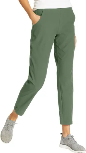 Eddie Bauer Travel Pants Women - Lightweight Elastic Waistband Ankle Pants