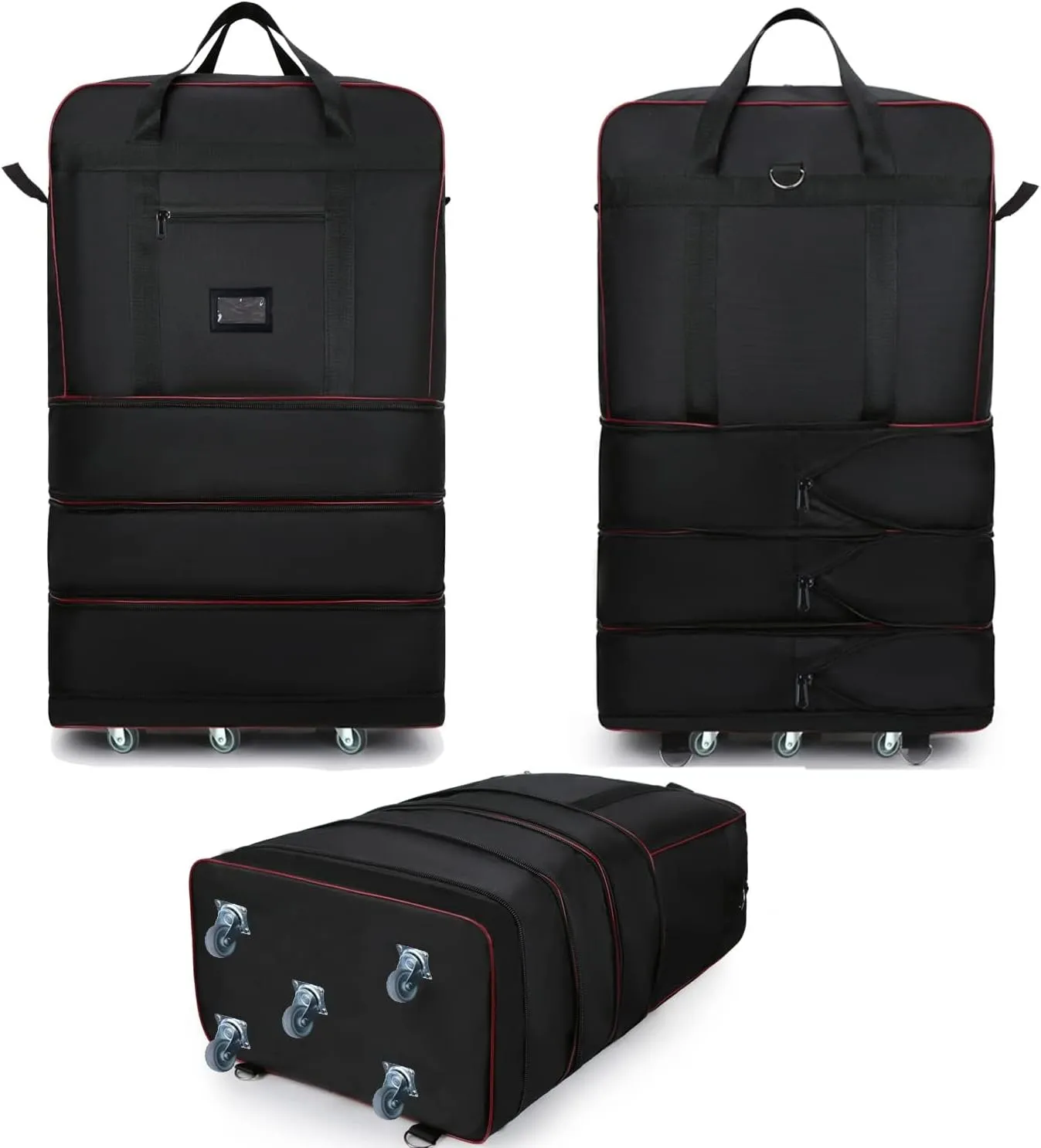 ELDA Expandable Foldable Suitcase Luggage with Universal Wheels Rolling Travel Bag Duffel Bag for Men Women Large Capacity Lightweight Luggages