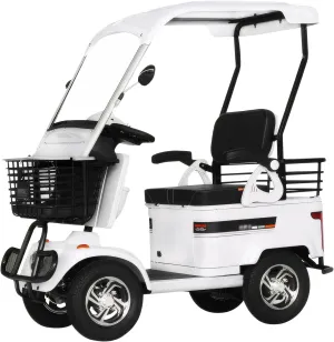Electric Golf Cart Passenger Cruiser, with Extra Large Capacity Storage Trunk, 50-Mile Range, Suitable for Golf Hunting Scenic Spots Hotels Beaches Schools and Farms