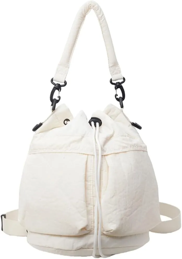 Elegant Backpack for Women Large Storage Fashion Shoulder Bag with Comfortable Drawstring Handbag Studnet Book Bags