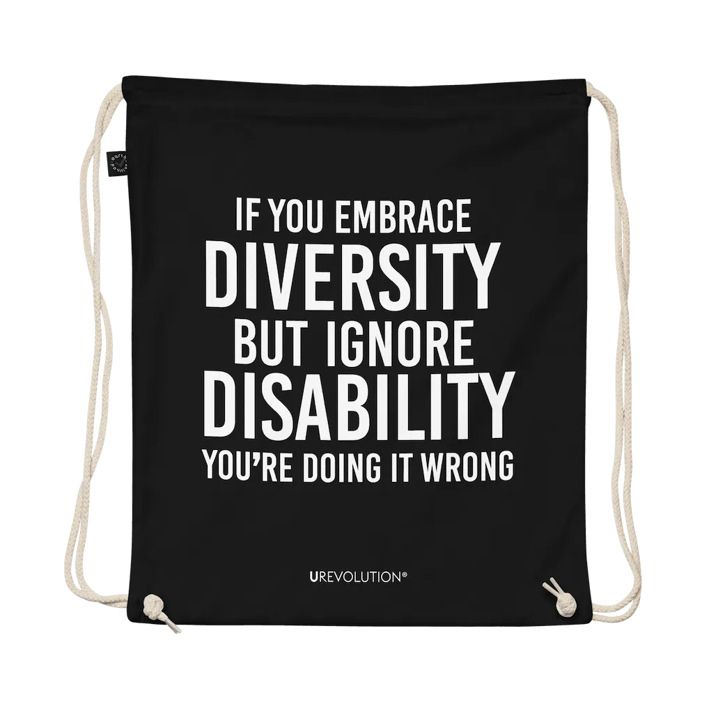 Embrace Diversity Organic Cotton Drawstring Backpacks