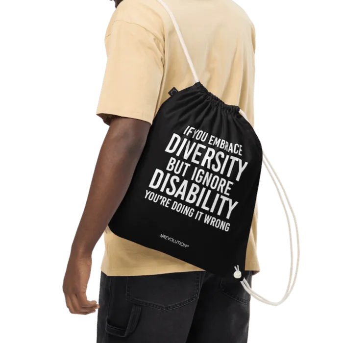 Embrace Diversity Organic Cotton Drawstring Backpacks