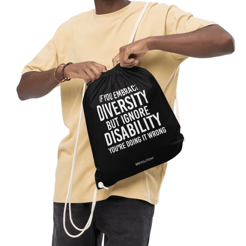 Embrace Diversity Organic Cotton Drawstring Backpacks