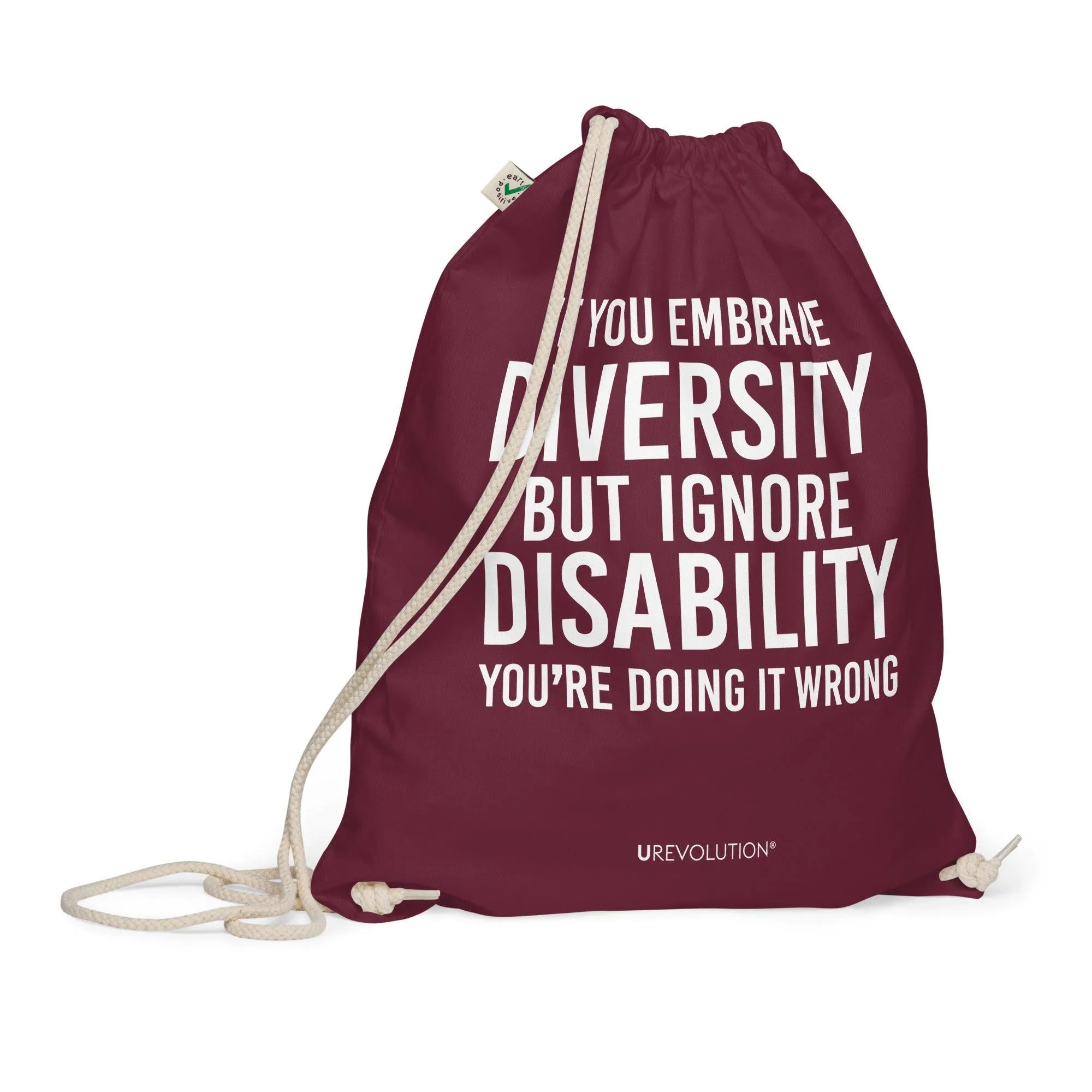 Embrace Diversity Organic Cotton Drawstring Backpacks