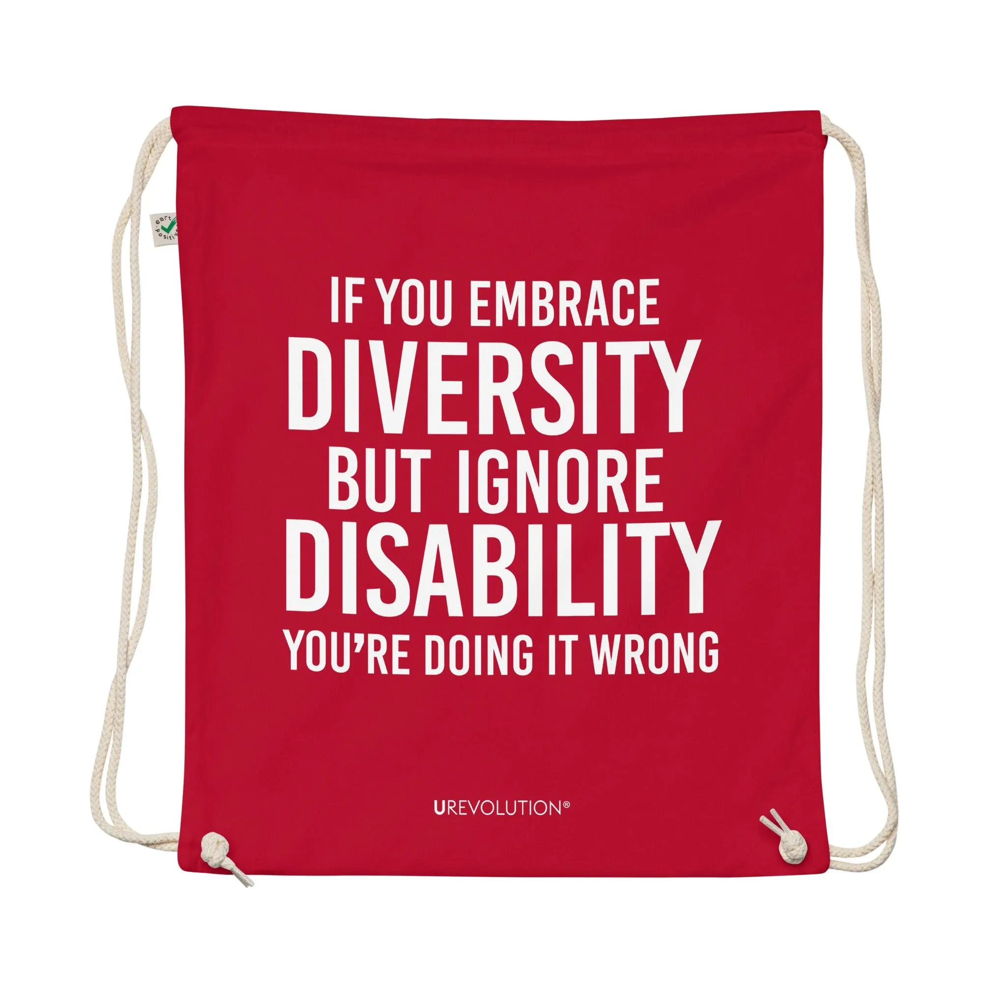 Embrace Diversity Organic Cotton Drawstring Backpacks
