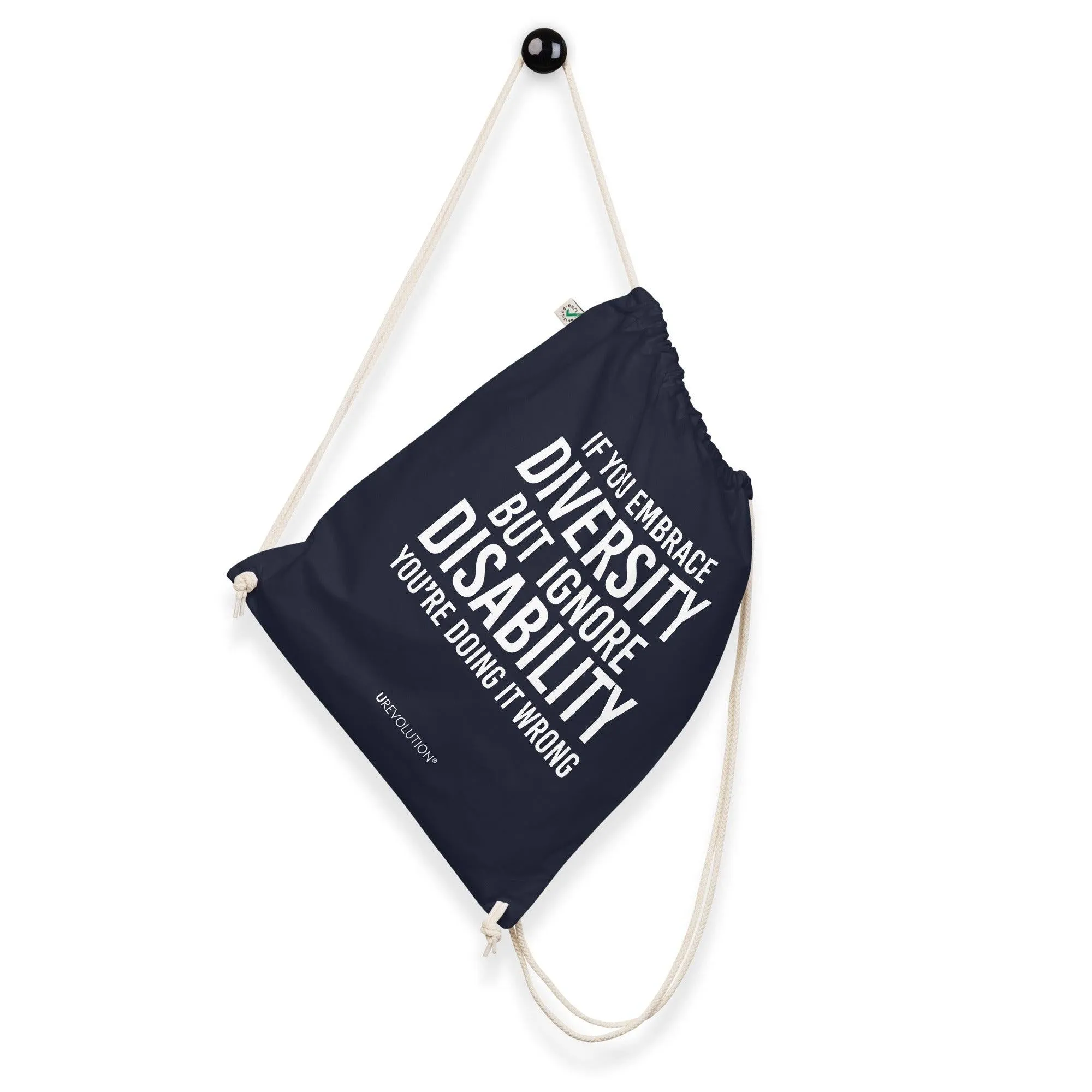 Embrace Diversity Organic Cotton Drawstring Backpacks