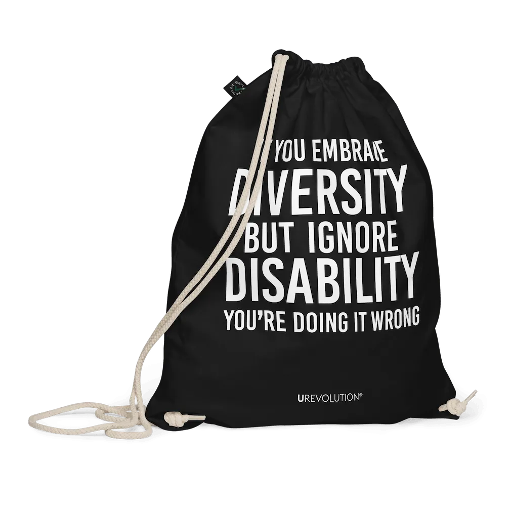 Embrace Diversity Organic Cotton Drawstring Backpacks