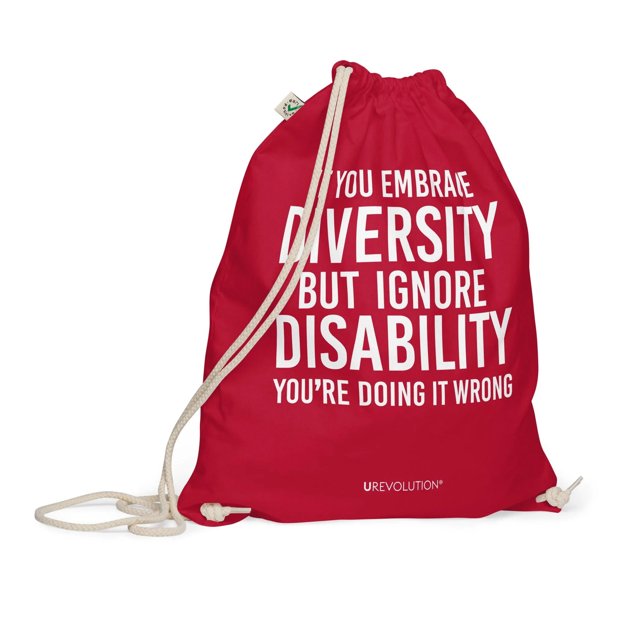 Embrace Diversity Organic Cotton Drawstring Backpacks