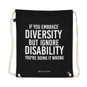 Embrace Diversity Organic Cotton Drawstring Backpacks