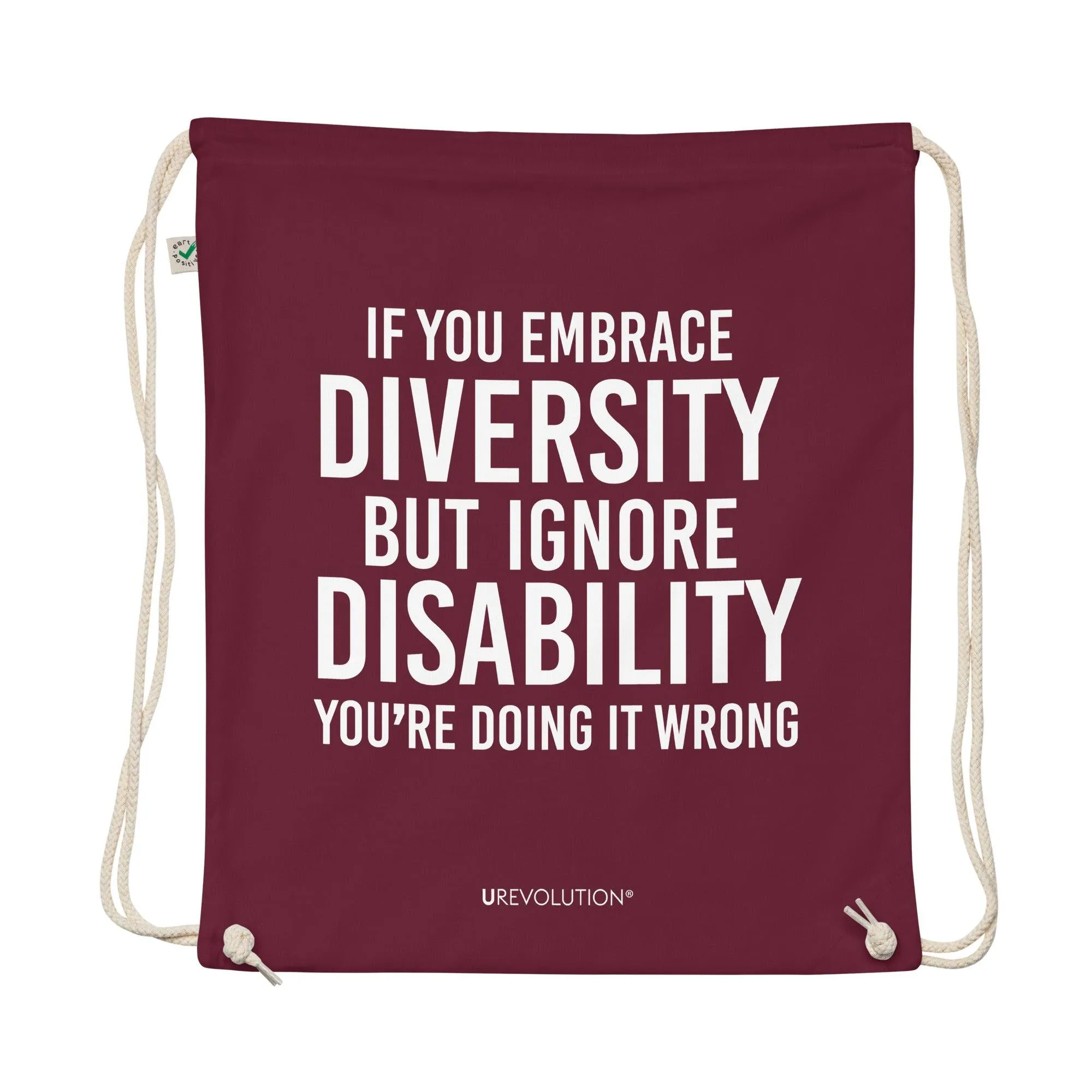 Embrace Diversity Organic Cotton Drawstring Backpacks