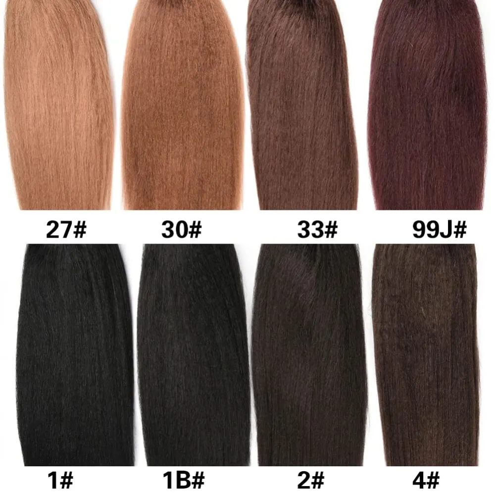 ENGENDER Hair Bun 1 Pack Synthetic Long Straight Curly Ponytail Extender With Drawstring Hairpin Hair Bun for Black Women Wigs Hair Piece(02,18inches)