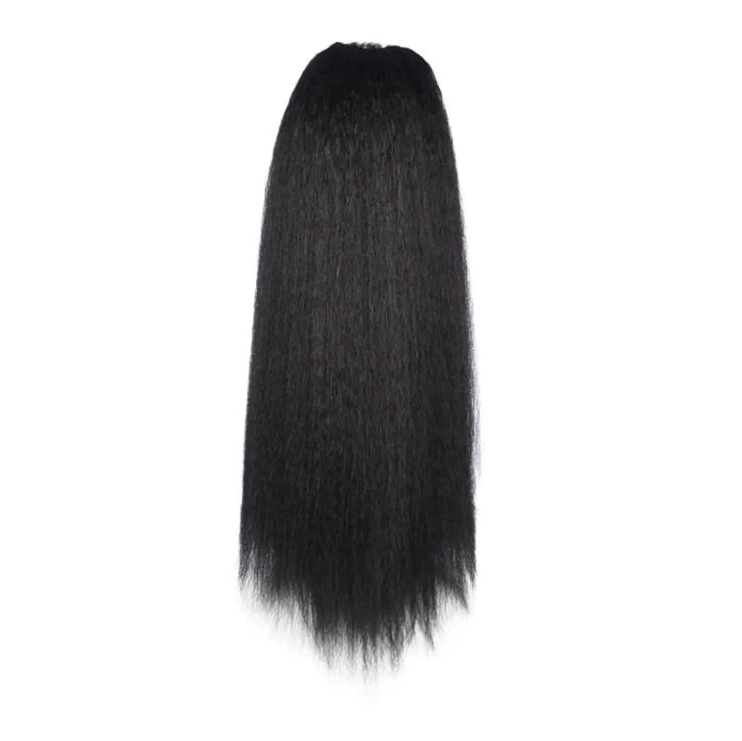 ENGENDER Hair Bun 1 Pack Synthetic Long Straight Curly Ponytail Extender With Drawstring Hairpin Hair Bun for Black Women Wigs Hair Piece(02,18inches)