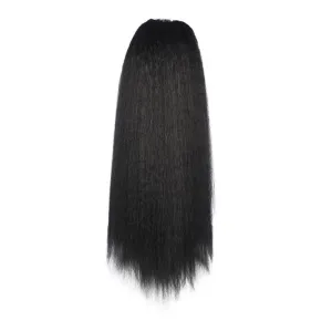 ENGENDER Hair Bun 1 Pack Synthetic Long Straight Curly Ponytail Extender With Drawstring Hairpin Hair Bun for Black Women Wigs Hair Piece(02,18inches)