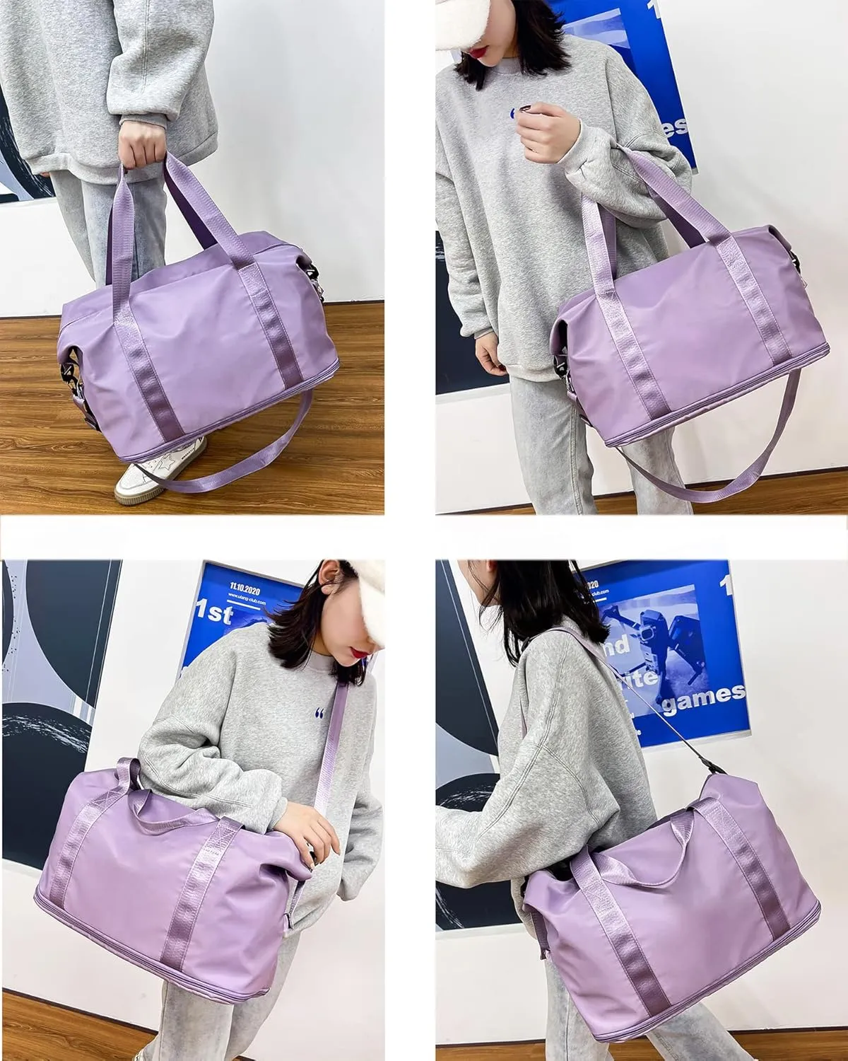 Expandable Travel Duffle Bag Weekender Carry on Overnight Bag Gym Bag for Women