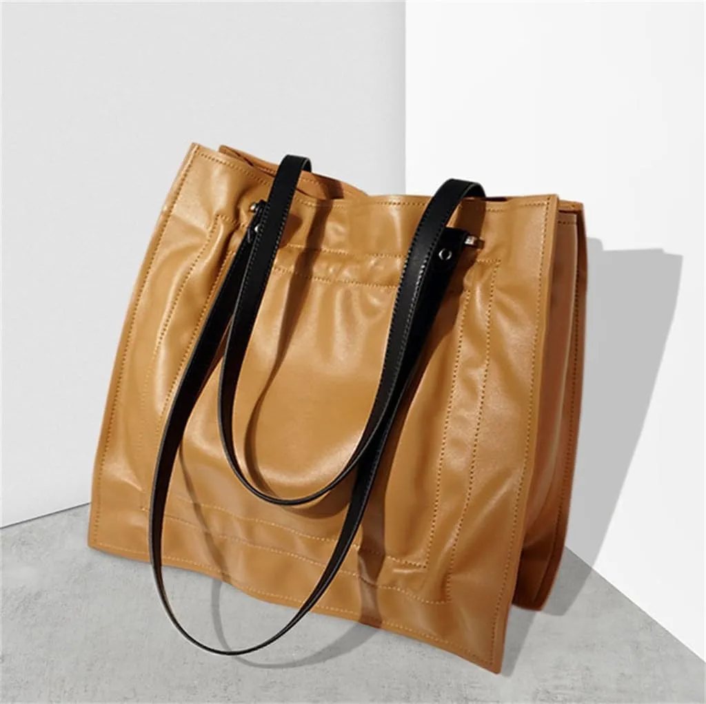 Extra Large Bag Designer Pleated Shopping Underarm Bag Tote Handbag Crossbody Women's Bag Temperament Model(E)