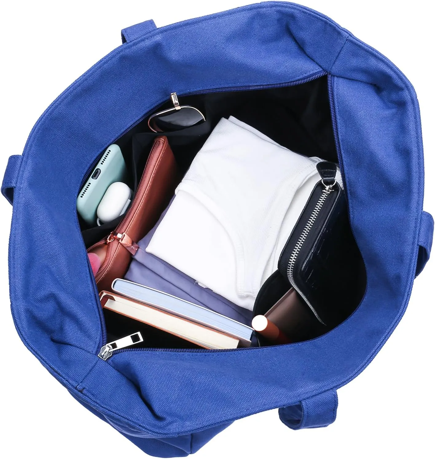 Extra large canvas tote bag with pockets for men or women, Heavy duty xl size perfect for travel, everyday