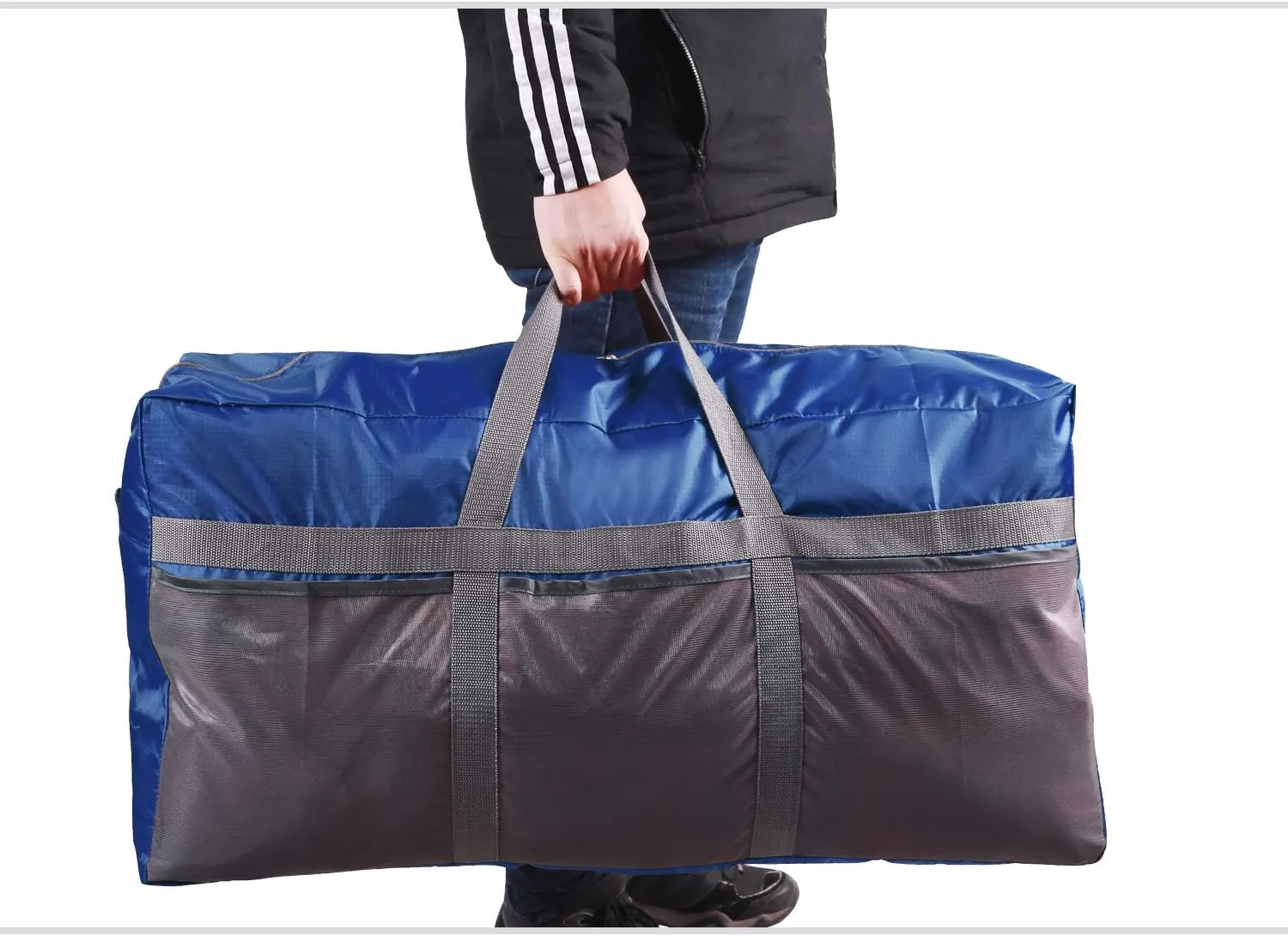 Extra Large Duffle Bag, Water Repellency Travel Foldable Duffle Bag for Men Women Adults, 96L, Blue