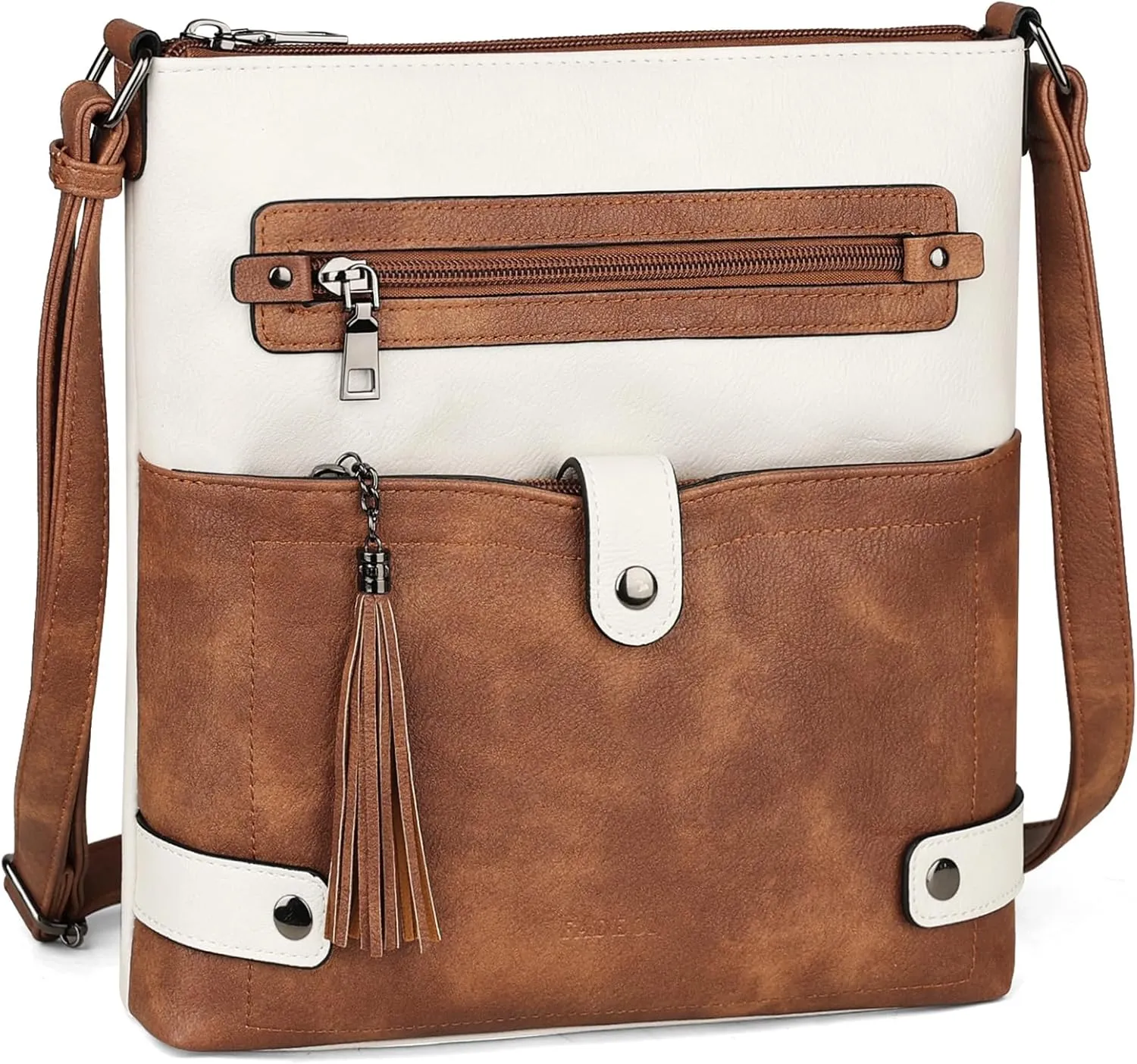 FADEON Crossbody Purses for Women Crossbody Bag, Designer Multi Pockets Shoulder Travel Purses with Tassel