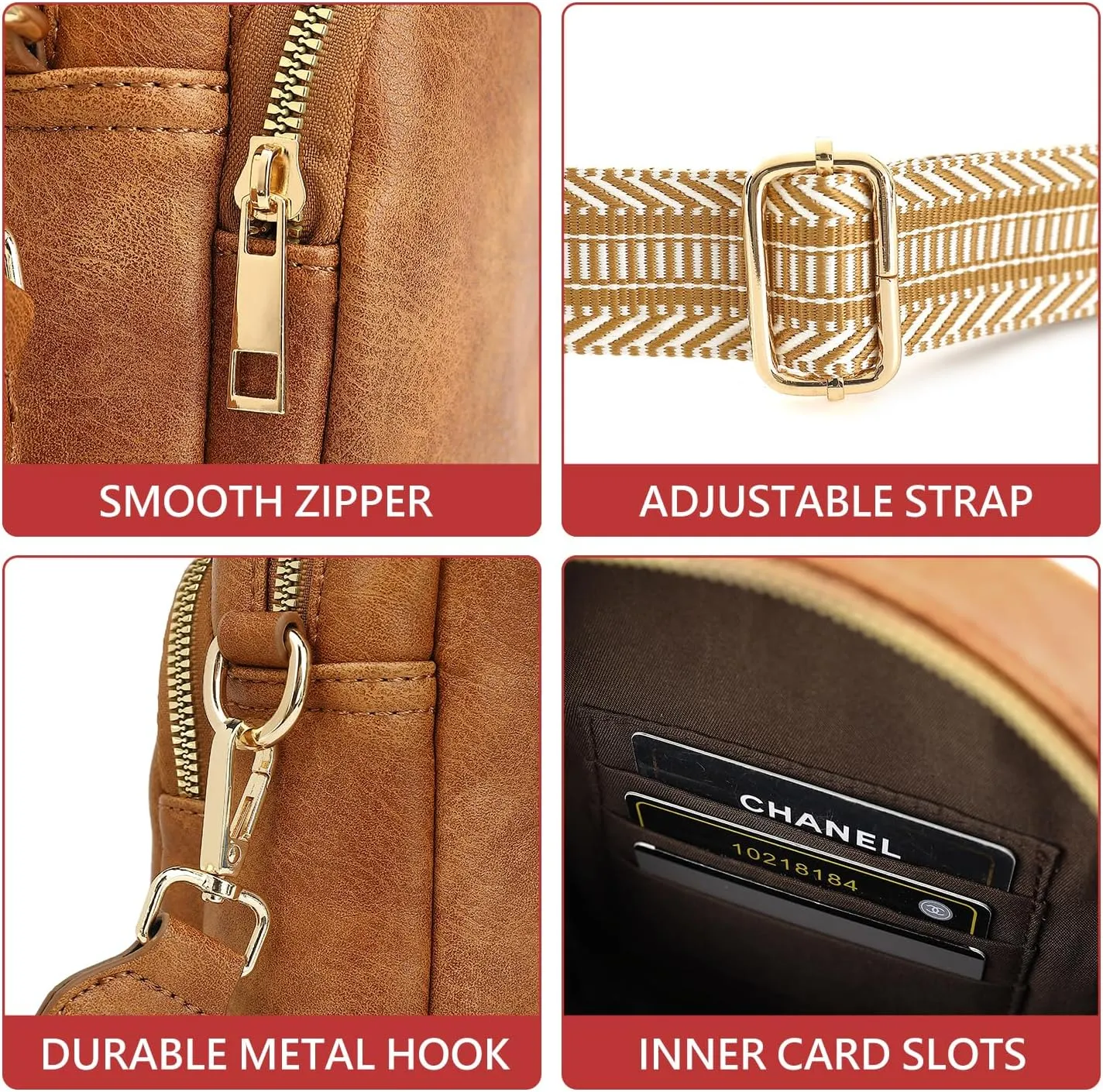FAIME Small Clear Bag Stadium Approved, Clear Crossbody Cell Phone Purses Bag with Adjustable Strap for Concerts