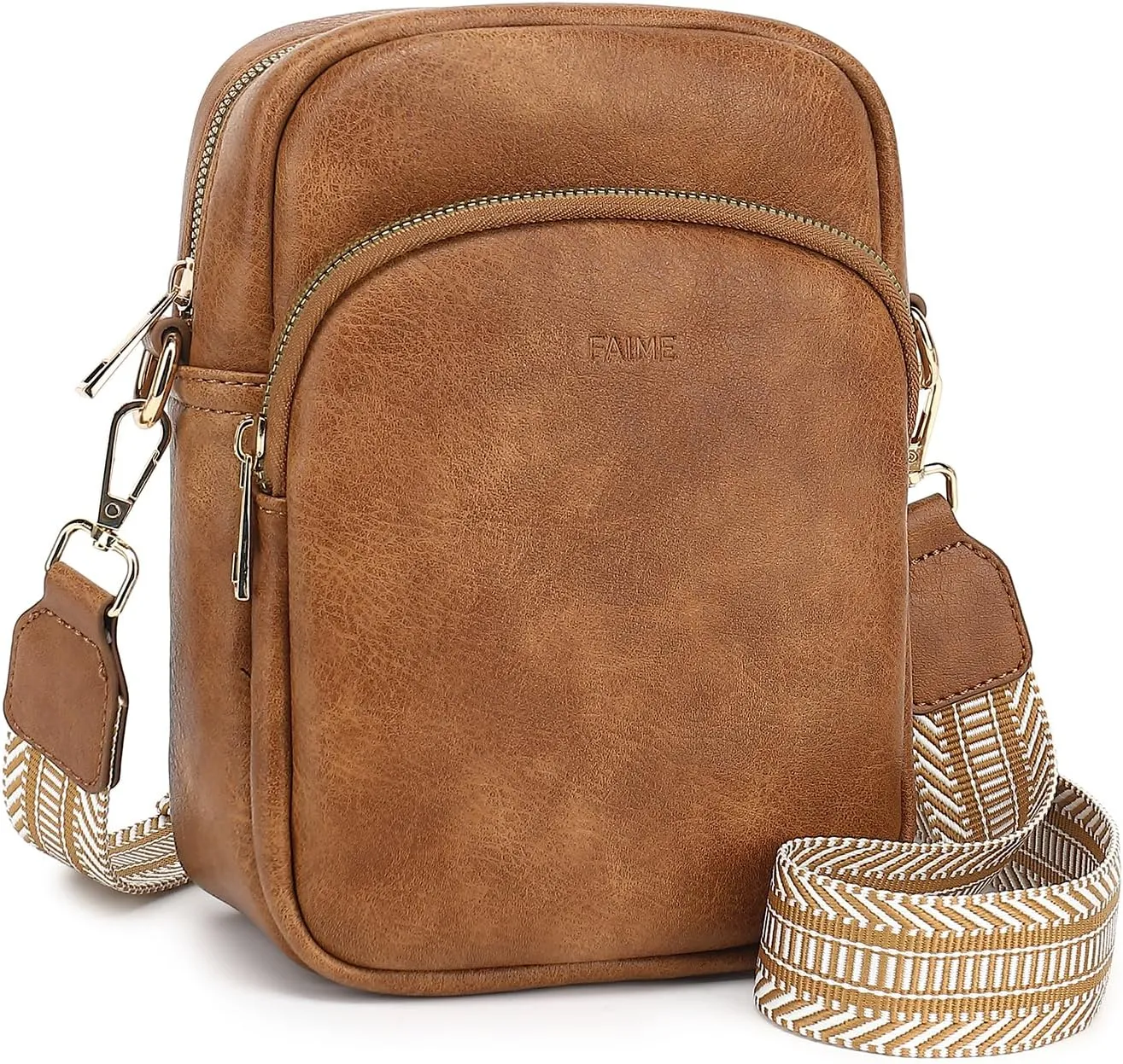 FAIME Small Clear Bag Stadium Approved, Clear Crossbody Cell Phone Purses Bag with Adjustable Strap for Concerts