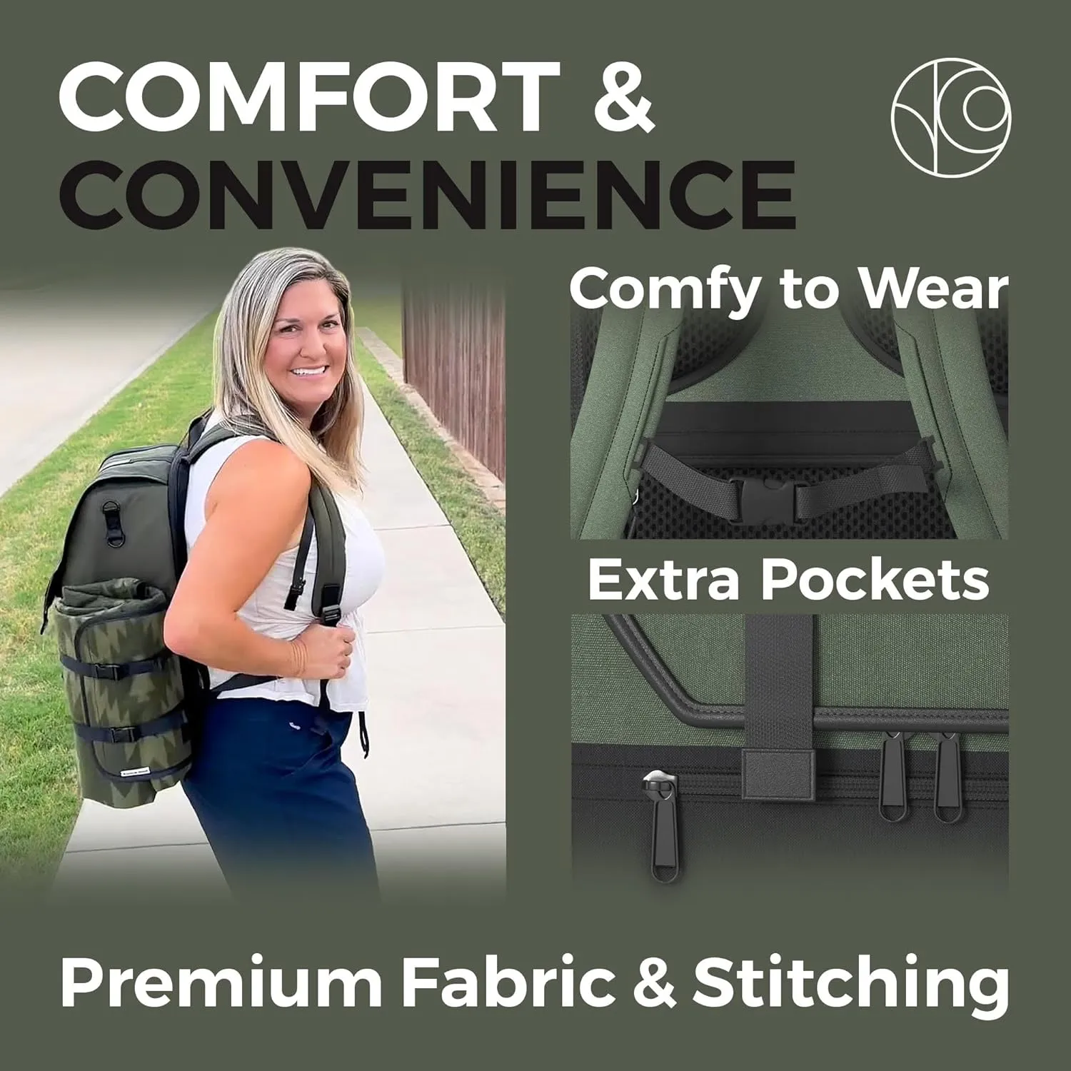 Fern & Soul Picnic Backpack Set for 4 - Stylish Picnic Basket Set - Insulated Picnic Basket 2-4 with Blanket, Cooler Bag. Picnic Set for 2, Picnic Bag, Picnic Baskets for Couples Gift Ideas. Large.