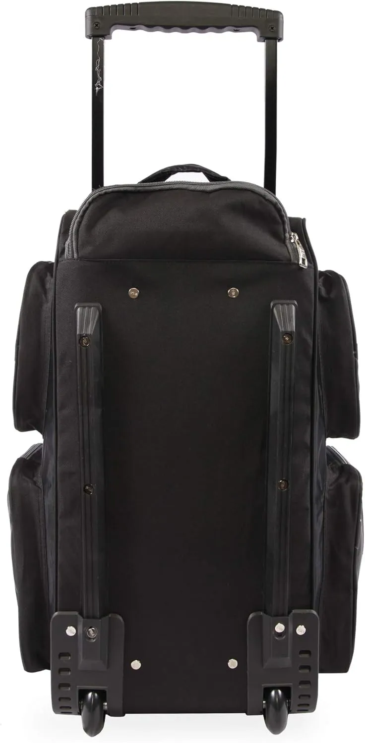 Fila 22" Lightweight Carry On Rolling Duffel Bag, Black, One Size