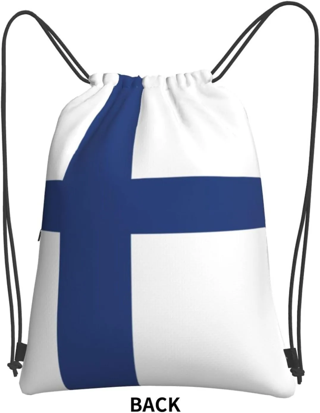 Finnish Flag Drawstring Backpack String Bag Sackpack Cinch For Gym Shopping Sport Yoga