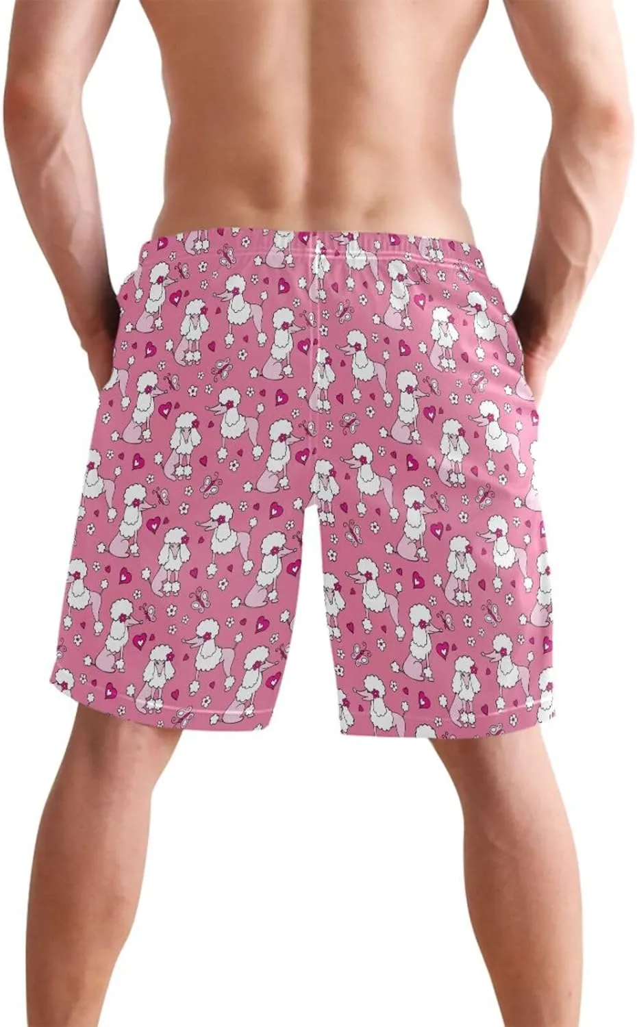 Fire Flame Men's Swim Trunks Quick Dry Beach Shorts with Pockets and Mesh Lining