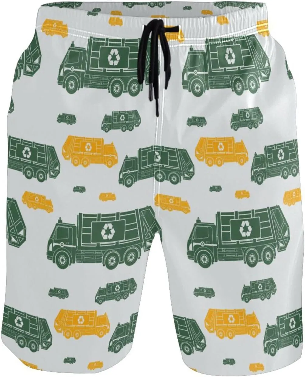 Fire Flame Men's Swim Trunks Quick Dry Beach Shorts with Pockets and Mesh Lining