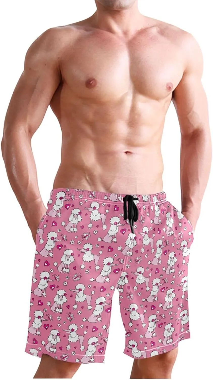 Fire Flame Men's Swim Trunks Quick Dry Beach Shorts with Pockets and Mesh Lining