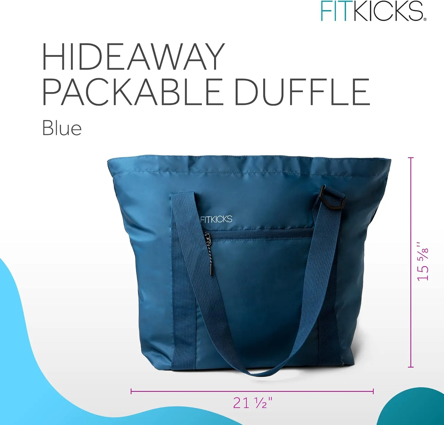 FITKICKS Hideaway Packable Duffle, Large Duffle Bag for Travel