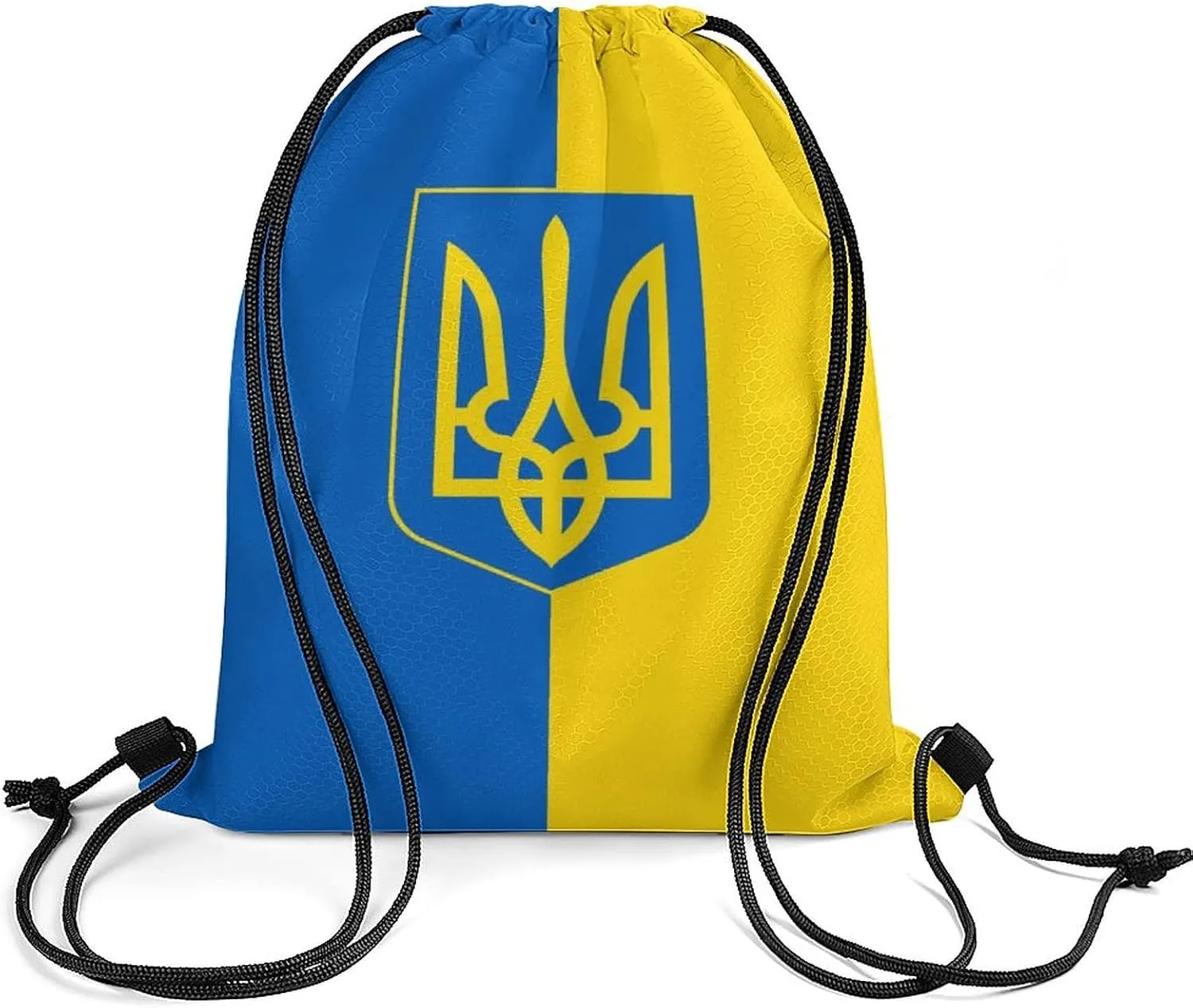 Flag of Ukraine Drawstring Backpack Sports Gym Sackpack Water Resistant String Bag for Women Men, 35*42cm, Style-3
