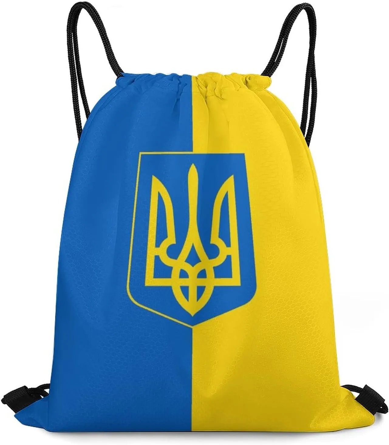 Flag of Ukraine Drawstring Backpack Sports Gym Sackpack Water Resistant String Bag for Women Men, 35*42cm, Style-3