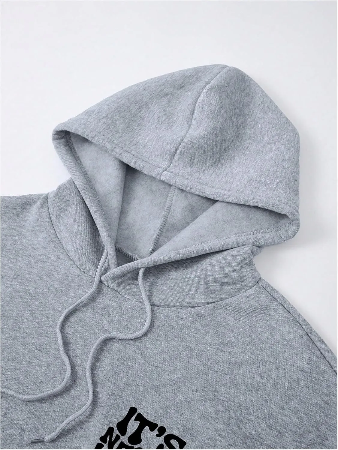 Floerns Men's Long Sleeve Lightweight Drawstring Letter Print Graphic Hoodies Sweatshirt Tops