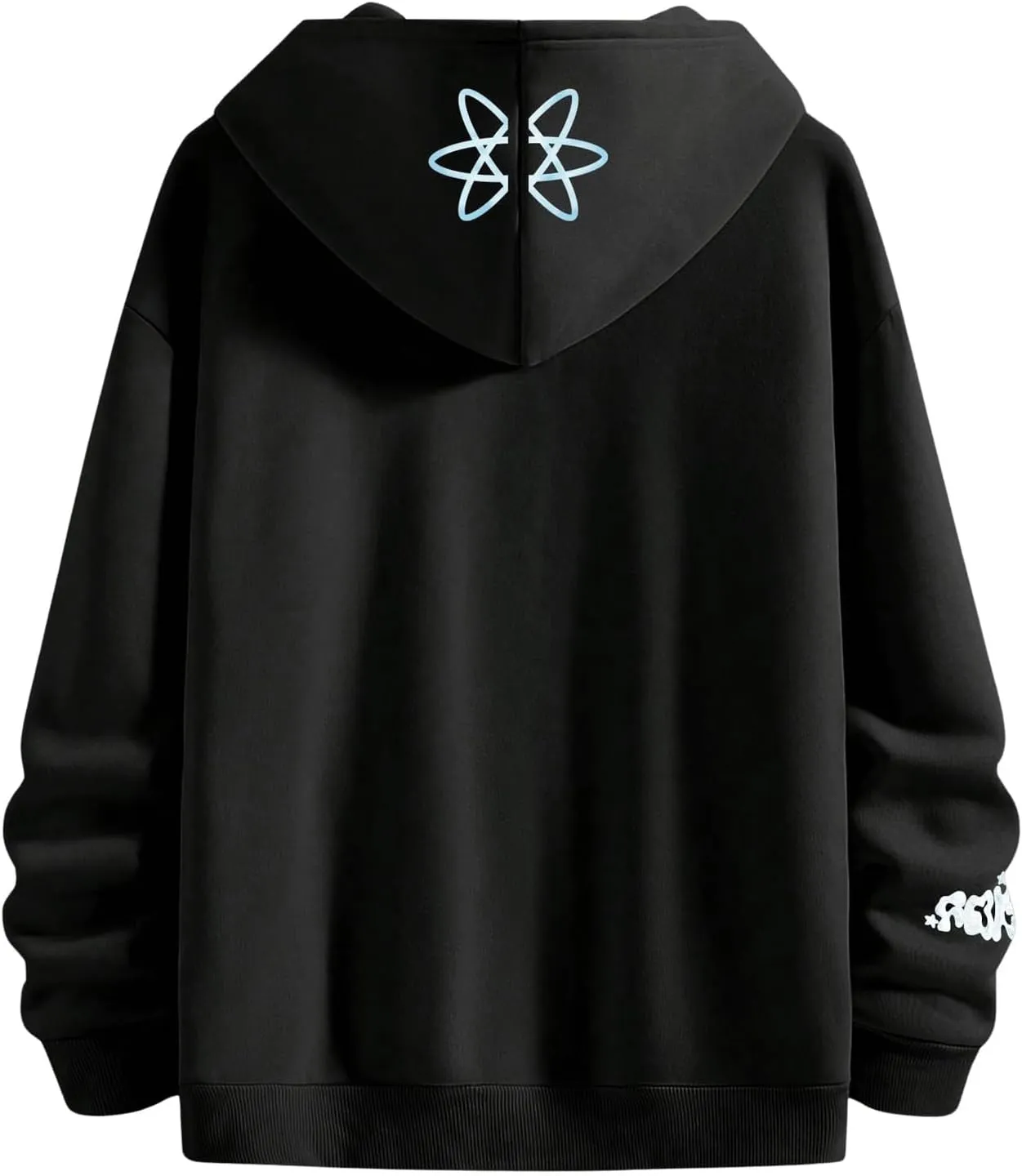 Floerns Men's Long Sleeve Lightweight Drawstring Letter Print Graphic Hoodies Sweatshirt Tops