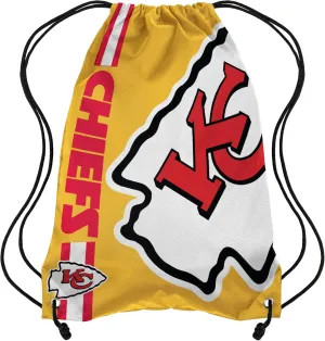 FOCO Kansas City Chiefs NFL Alternate Color Big Logo Drawstring Backpack - Yellow