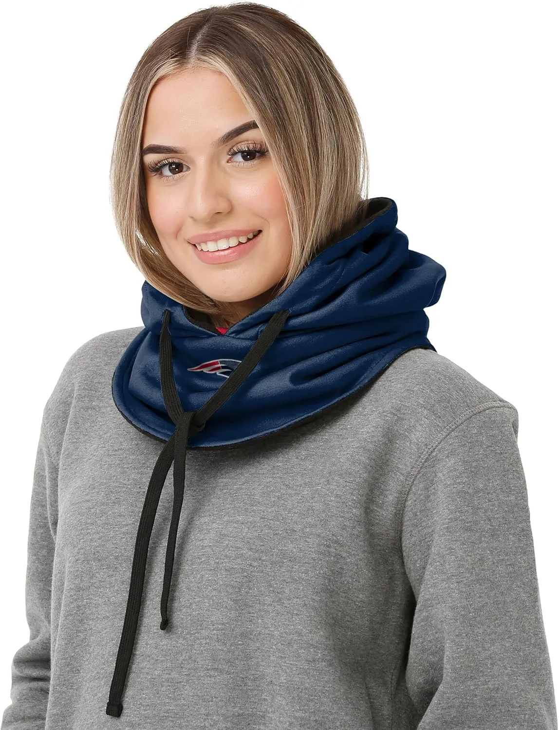 FOCO NFL Logo Team Color Drawstring Winter Cap Hooded Gaiter Balaclava Face Cover