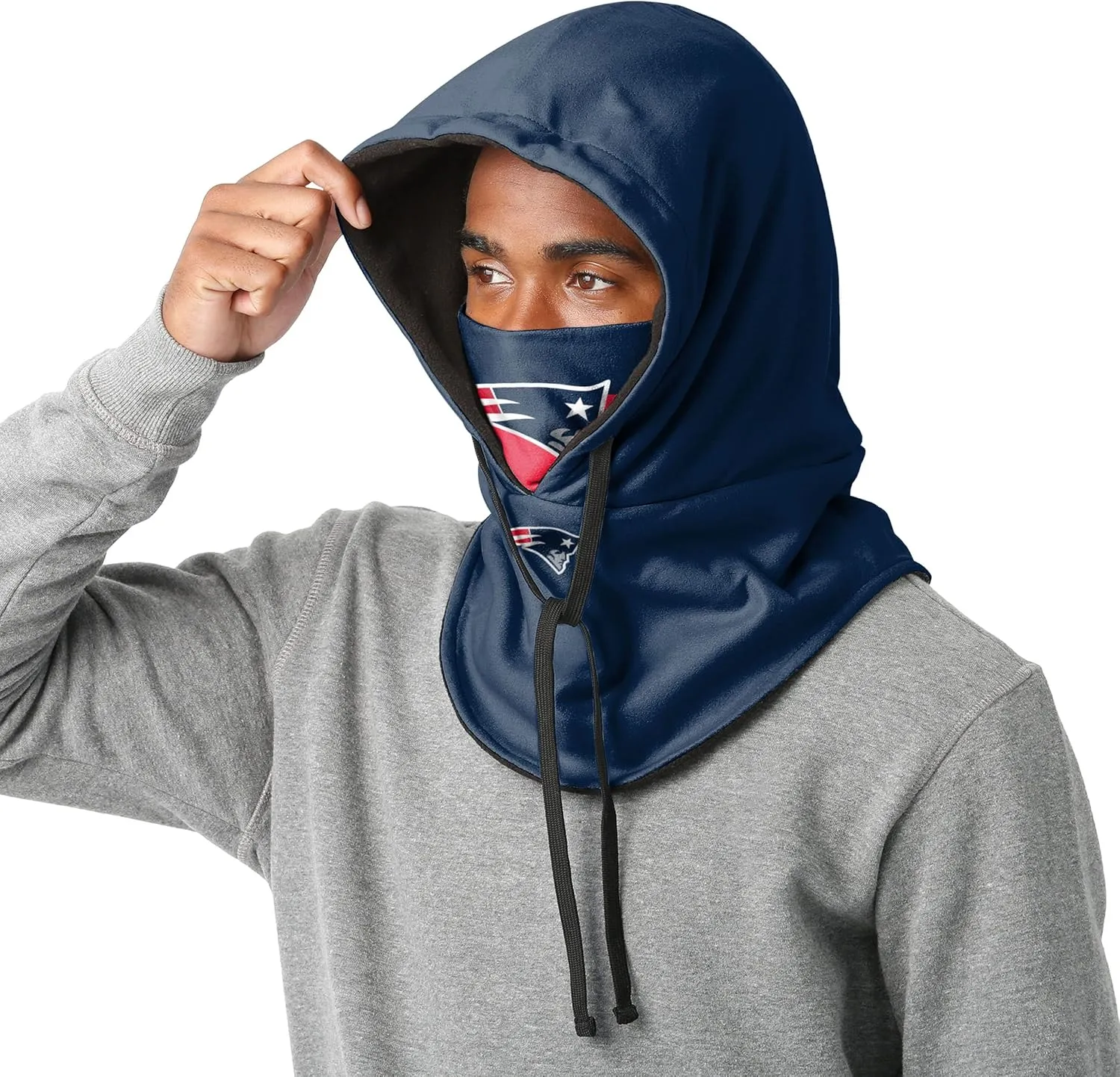 FOCO NFL Logo Team Color Drawstring Winter Cap Hooded Gaiter Balaclava Face Cover
